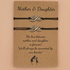 2 pcs Mother and Daughter String Bracelet Adjustable
